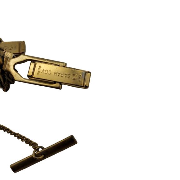 Sarah Coventry Train Cufflinks & Tie Pin Locomotive Railroad Steam Engine Tack - Picture 5 of 6